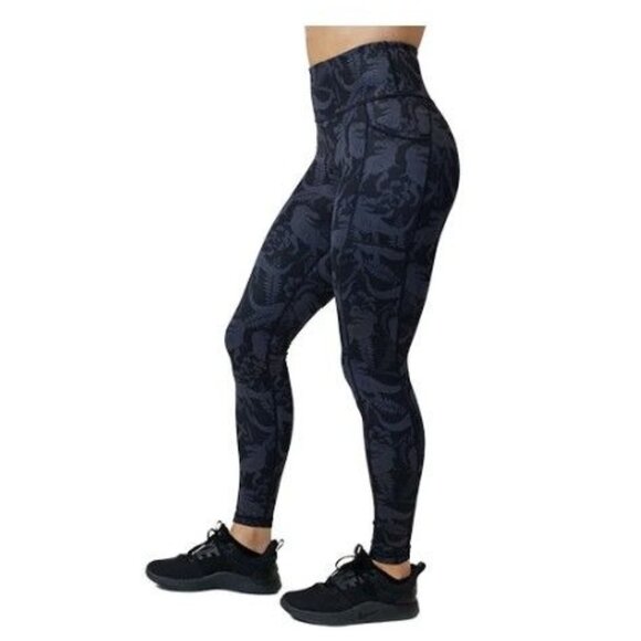 Constantly Varied Gear T-Flex Dinosaur Leggings in Black & Gray Size X-Large - Picture 1 of 12